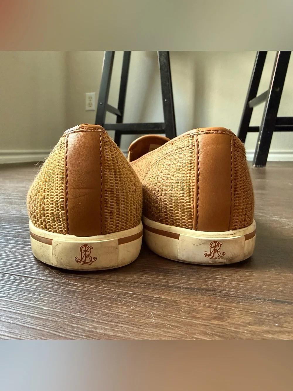 Lauren Ralph Lauren Janis Brown Slip On Loafers Deck Casual Sneaker Shoes 9.5